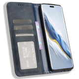 Honor Magic6 Pro (5G) - EIDERWOOD Magnetisk Kunstlæder Flip Cover - Blå