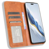 Honor Magic6 Pro (5G) - EIDERWOOD Magnetisk Kunstlæder Flip Cover - Brun