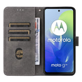 EIDERWOOD Motorola Moto G04 / G24 / G24 Power Læder Flip Cover m. Pung og Strop - Blå