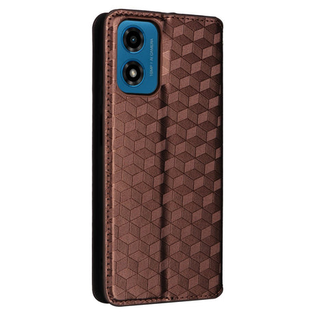 EIDERWOOD Motorola Moto G04 / G24 / G24 Power Læder Flip Cover m. Pung - Rhombus - Brun