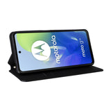 EIDERWOOD Motorola Moto G04 / G24 / G24 Power Læder Flip Cover m. Pung - Rhombus - Sort