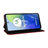 EIDERWOOD Motorola Moto G04 / G24 / G24 Power Læder Flip Cover m. Pung - Rhombus - Rød