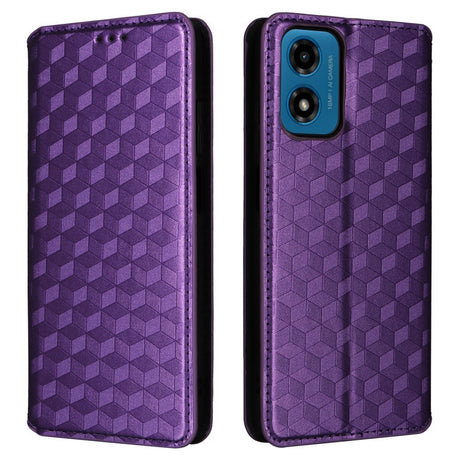 EIDERWOOD Motorola Moto G04 / G24 / G24 Power Læder Flip Cover m. Pung - Rhombus - Lilla