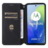 EIDERWOOD Motorola Moto G04 / G24 / G24 Power Læder Flip Cover m. Pung - Rhombus - Lilla