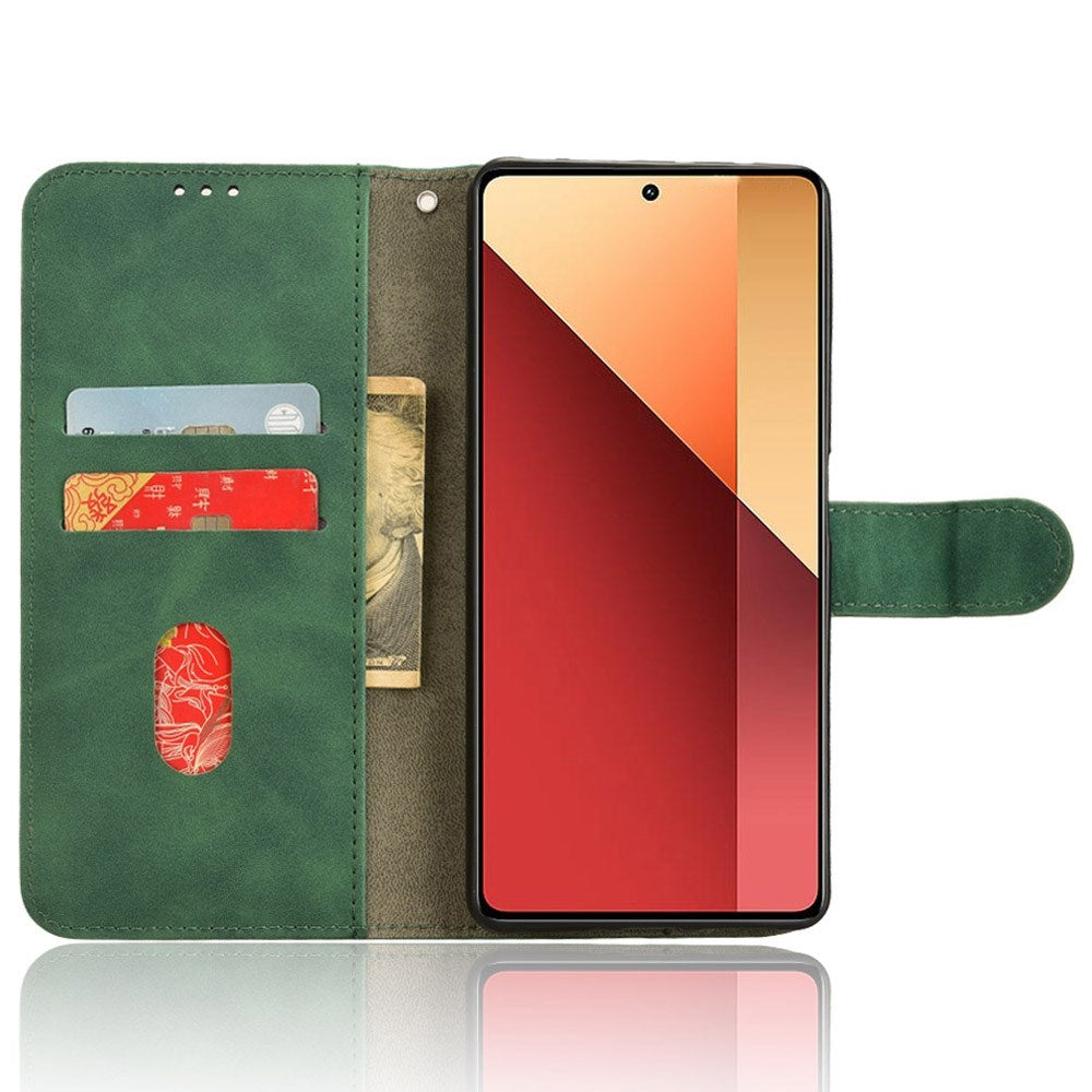 EIDERWOOD Xiaomi Redmi Note 13 Pro (4G) / Poco M6 Pro Blødt Læder Flip Cover m. Pung - Grøn