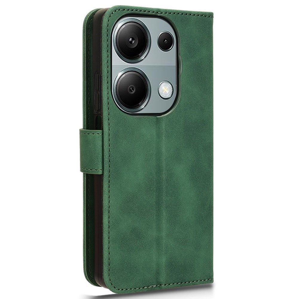 EIDERWOOD Xiaomi Redmi Note 13 Pro (4G) / Poco M6 Pro Blødt Læder Flip Cover m. Pung - Grøn