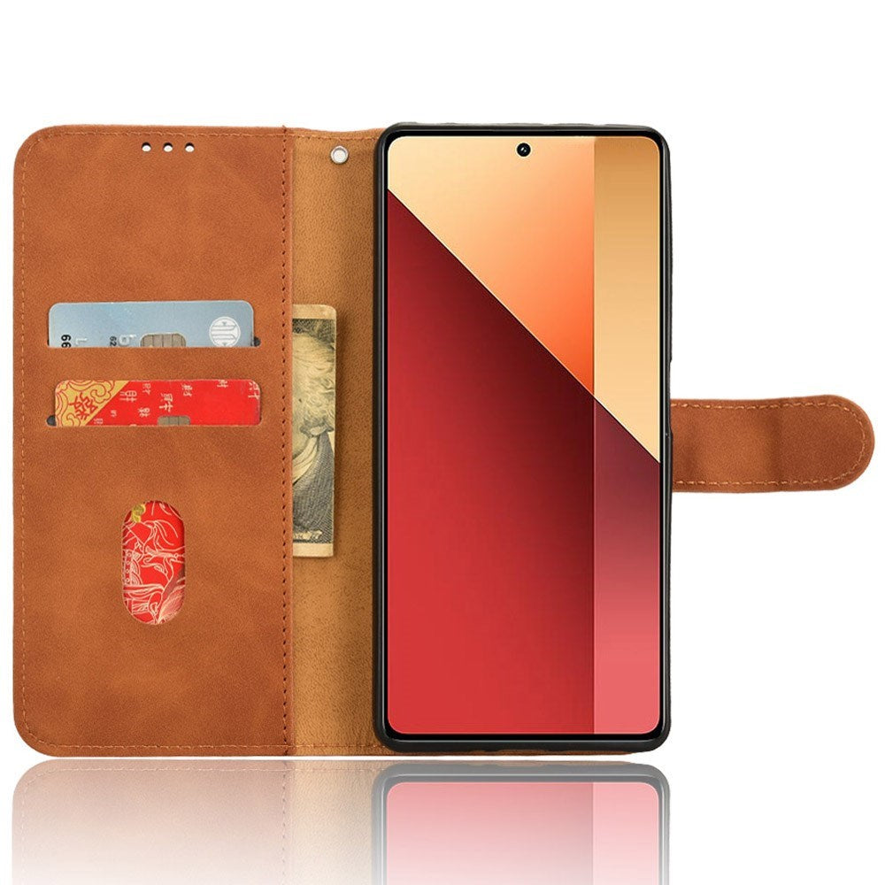 EIDERWOOD Xiaomi Redmi Note 13 Pro (4G) / Poco M6 Pro Blødt Læder Flip Cover m. Pung - Brun