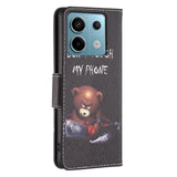 EIDERWOOD Xiaomi Redmi Note 13 Pro (4G) / Poco M6 Pro Læder Flip Cover m. Pung & Print - "Don't Touch My Phone" Bjørn