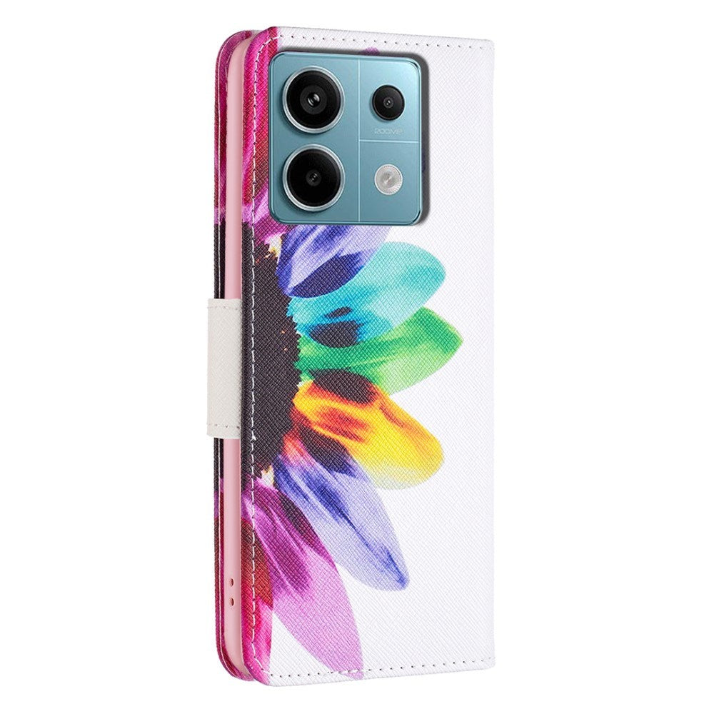 EIDERWOOD Xiaomi Redmi Note 13 Pro (4G) / Poco M6 Pro Læder Flip Cover m. Pung & Print - Solsikke