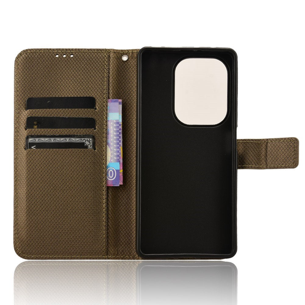 EIDERWOOD Xiaomi Redmi Note 13 Pro (4G) / Poco M6 Pro Læder Flip Cover m. Strop & Tekstur - Brun