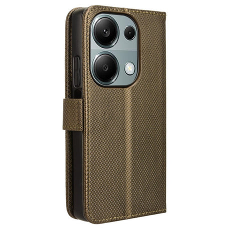 EIDERWOOD Xiaomi Redmi Note 13 Pro (4G) / Poco M6 Pro Læder Flip Cover m. Strop & Tekstur - Brun