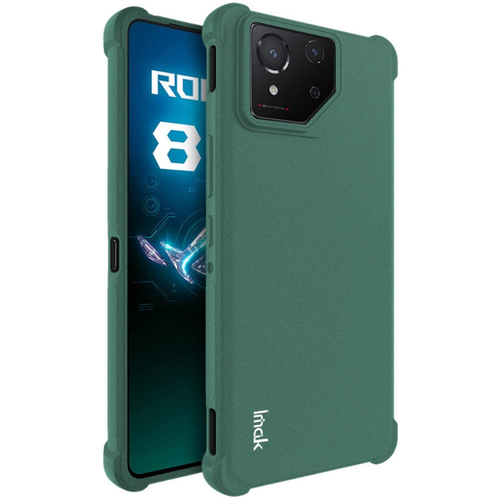 Asus ROG Phone 8 / 8 Pro IMAK Mat Fleksibel Plastik Bagside Cover - Grøn