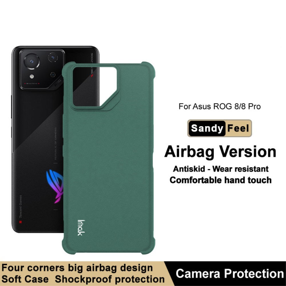 Asus ROG Phone 8 / 8 Pro IMAK Mat Fleksibel Plastik Bagside Cover - Grøn