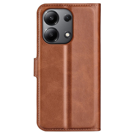 EIDERWOOD Xiaomi Redmi Note 13 (4G) Læder Flip Cover m. Kortholder & Magnetisk Luk - Lysebrun