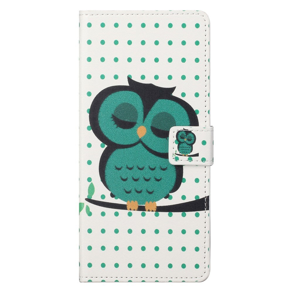 EIDERWOOD Xiaomi Redmi Note 13 (5G) Kunstlæder Flip Cover m. Pung & Ståfunktion - Sovende Ugle