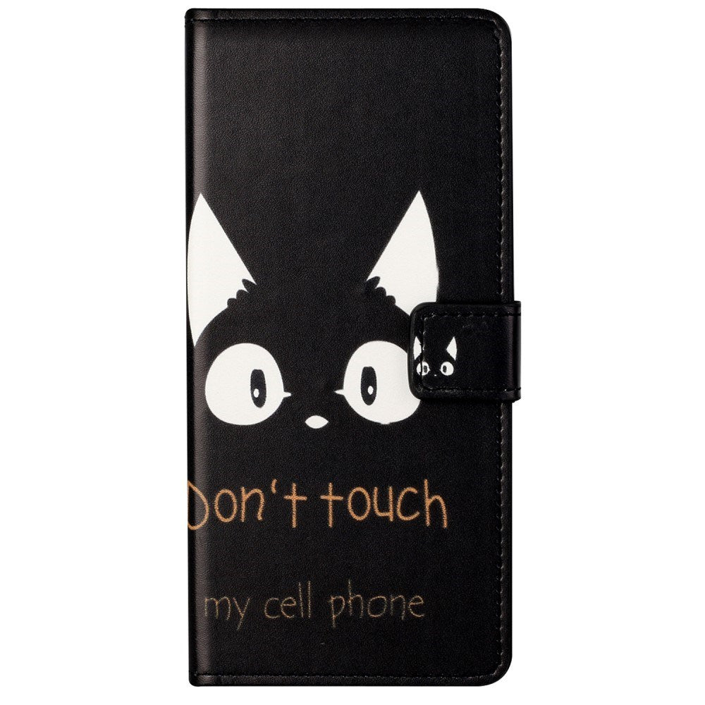 EIDERWOOD Xiaomi Redmi Note 13 (5G) Kunstlæder Flip Cover m. Pung & Ståfunktion - "Don't Touch My Cell Phone"