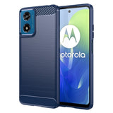 EIDERWOOD Motorola Moto G04 / G24 / G24 Power Brushed Carbon Bagside Cover - Blå