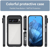 EIDERWOOD Google Pixel 9 / Pixel 9 Pro Hybrid Plastik Bagside Cover - Gennemsigtig / Sort