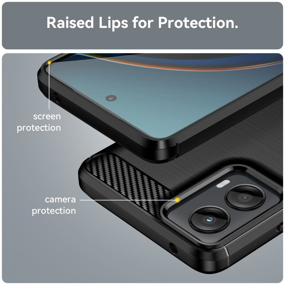 EIDERWOOD Motorola Moto G 5G (2024) Brushed Carbon Bagside Cover - Sort