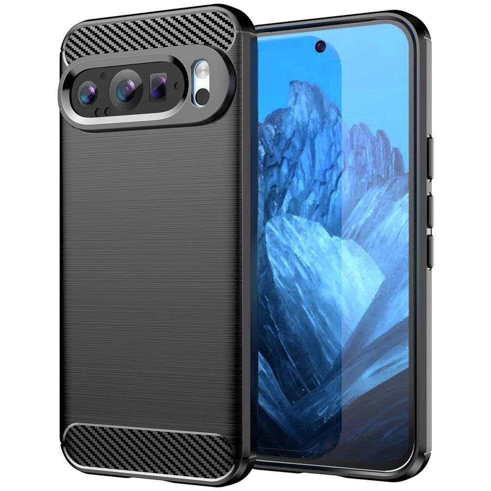 EIDERWOOD Google Pixel 9 / 9 Pro Brushed Carbon Bagside Cover - Sort