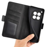 EIDERWOOD OnePlus 12R Blankt Kunstlæder Flip Cover m. Pung & Ståfunktion - Sort