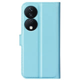 Honor X7b / 90 Smart - EIDERWOOD Kunstlæder Flip Cover m. Kortholder & Ståfunktion - Blå