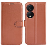 Honor X7b / 90 Smart - EIDERWOOD Kunstlæder Flip Cover m. Kortholder & Ståfunktion - Brun