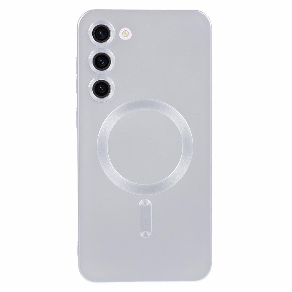 Samsung Galaxy S22+ (Plus) Fleksibelt Plastik Bagsidecover - MagSafe Kompatibel - Sølv
