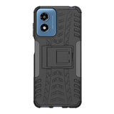 EIDERWOOD Motorola Moto G Play (2024) Hybrid Håndværker Bagside Cover m. Kickstand - Sort