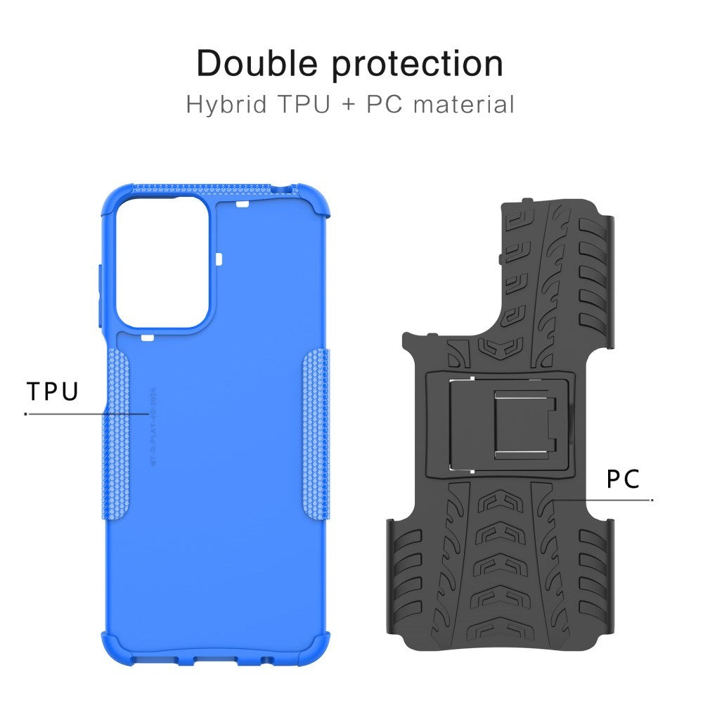 EIDERWOOD Motorola Moto G Play (2024) Hybrid Håndværker Bagside Cover m. Kickstand - Sort