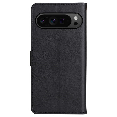 EIDERWOOD Google Pixel 9 Pro XL Læder Flip Cover m. Pung og Strop - Sort