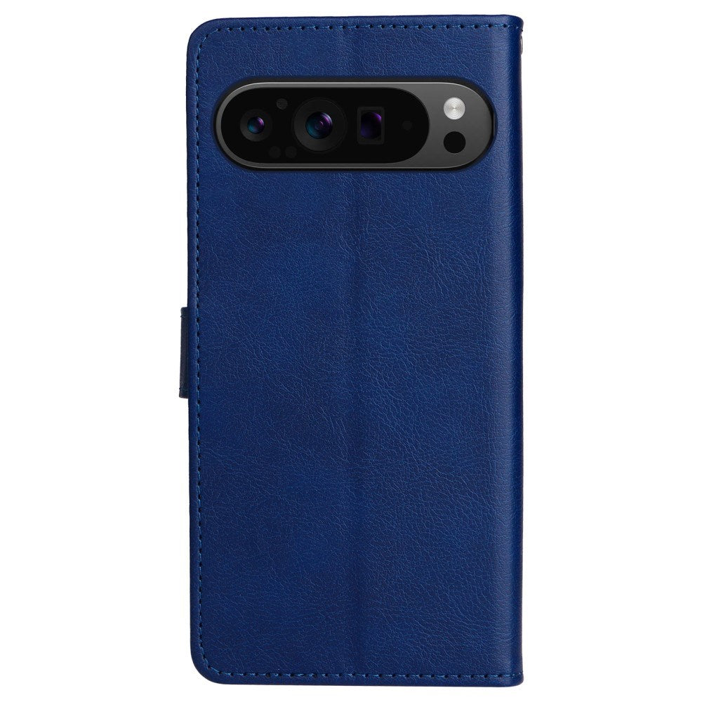 EIDERWOOD Google Pixel 9 Pro XL Læder Flip Cover m. Pung og Strop - Blå