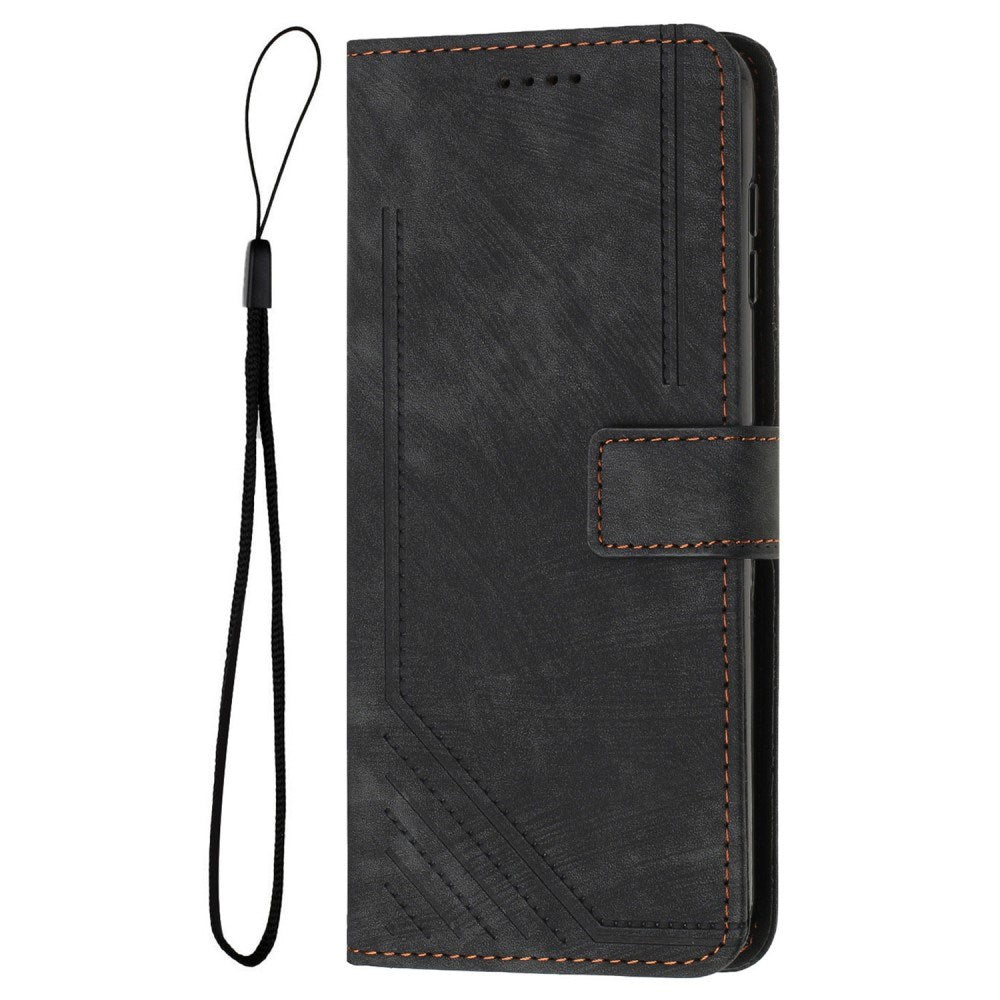 EIDERWOOD Motorola Moto G Play 5G (2024) Læder Flip Cover m. Pung og Strop - Sort