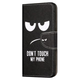 EIDERWOOD Motorola Moto G24 Power Læder Flip Cover m. Pung & Print - "Don't Touch My Phone"