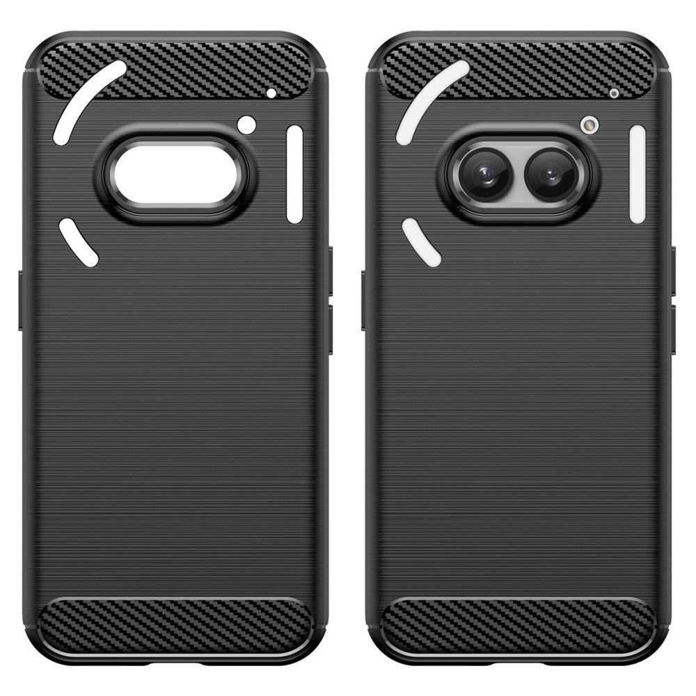 EIDERWOOD Nothing Phone (2a) / (2a) Plus Brushed Carbon Bagside Cover - Sort