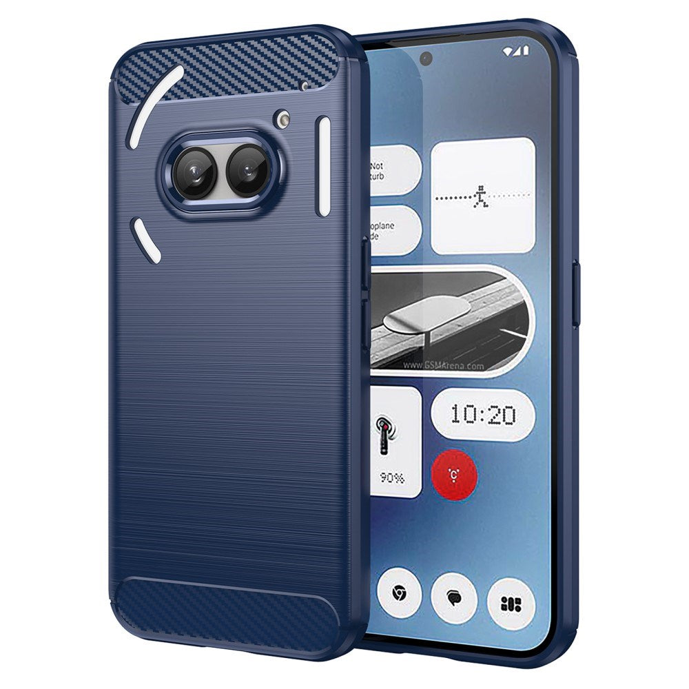 EIDERWOOD Nothing Phone (2a) / (2a) Plus Brushed Carbon Bagside Cover - Blå