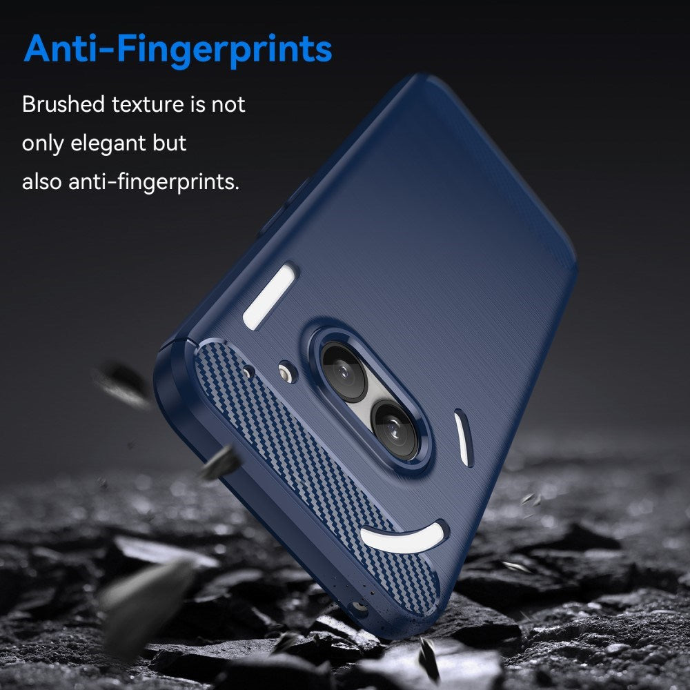 EIDERWOOD Nothing Phone (2a) / (2a) Plus Brushed Carbon Bagside Cover - Blå