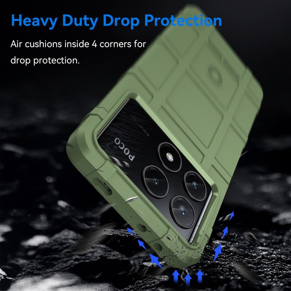 EIDERWOOD Xiaomi Poco X6 Pro Rugged Shield Series Håndværker Bagside Cover - Grøn