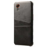 Samsung Galaxy Xcover 7 - EIDERWOOD Kunstlæder Cover m. Indbygget Kortholder - Sort