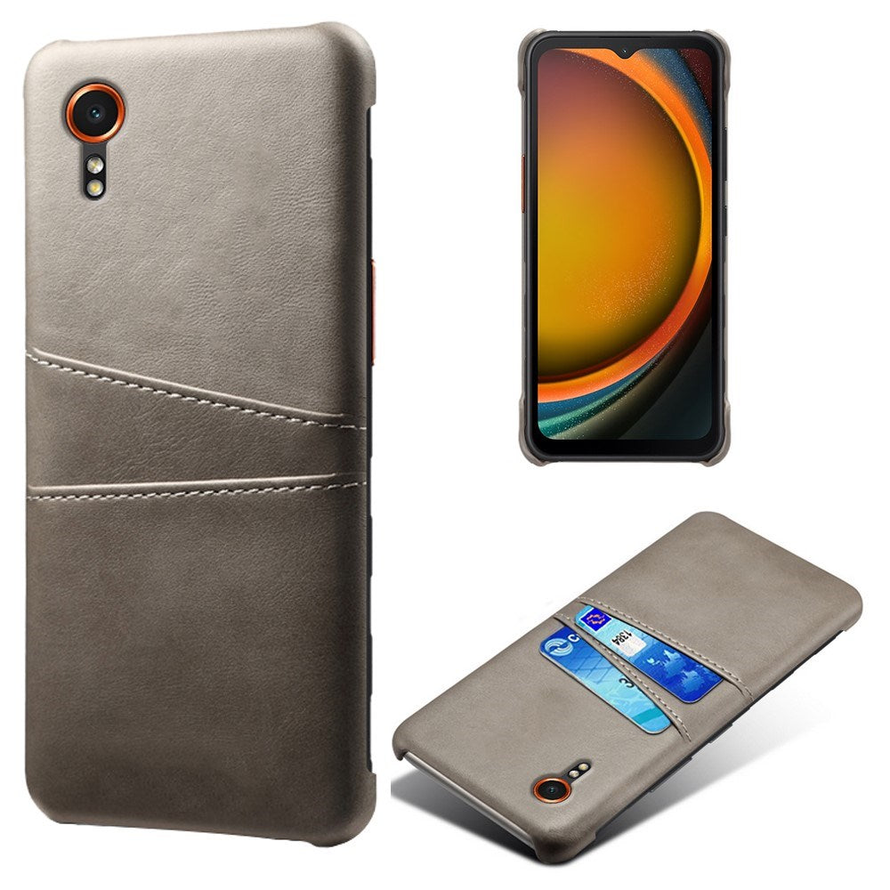 Samsung Galaxy Xcover 7 - EIDERWOOD Kunstlæder Cover m. Indbygget Kortholder - Grå