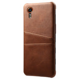 Samsung Galaxy Xcover 7 - EIDERWOOD Kunstlæder Cover m. Indbygget Kortholder - Brun