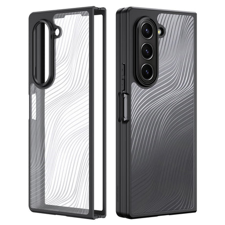 Samsung Galaxy Z Fold6 DUX DUCIS Aimo Series Plastik Bagside Cover - Gennemsigtig / Sort