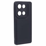 EIDERWOOD Xiaomi Redmi Note 13 Pro (4G) / Poco M6 Pro Fleksibelt Plastik Bagside Cover m. Læderbetrukket Pude - Sort