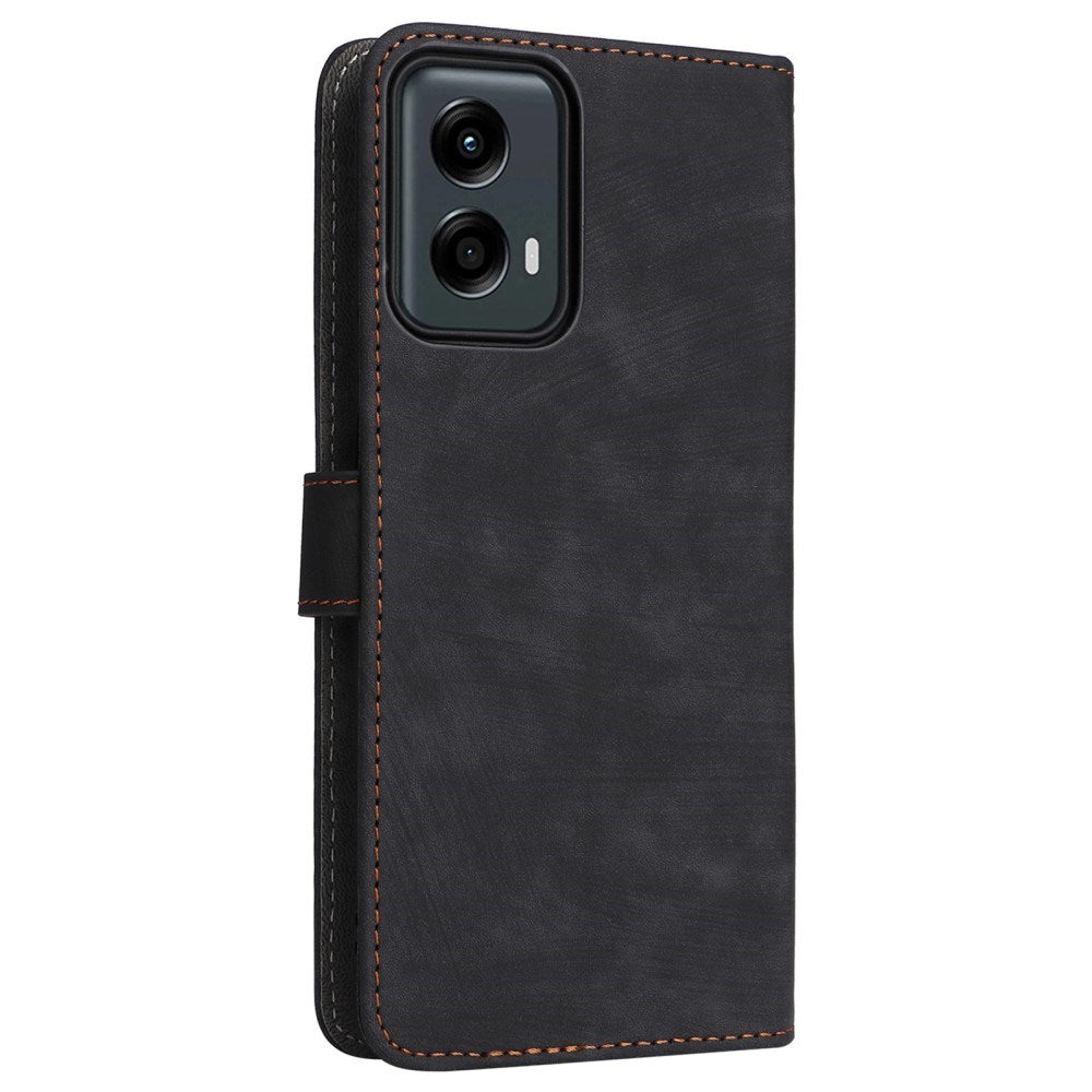 EIDERWOOD Motorola Moto G 5G (2024) Læder Flip Cover m. Pung & Strop - Sort