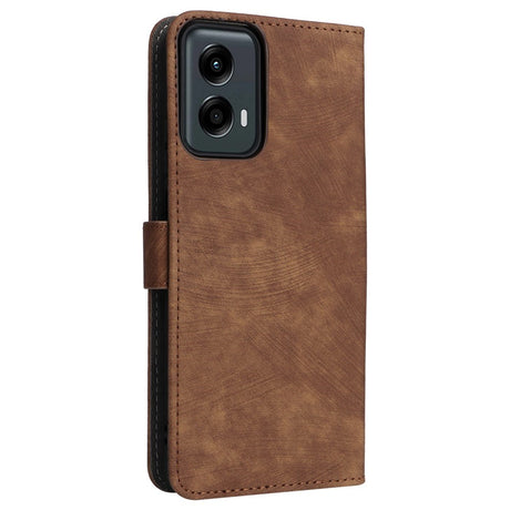 EIDERWOOD Motorola Moto G 5G (2024) Læder Flip Cover m. Pung & Strop - Brun