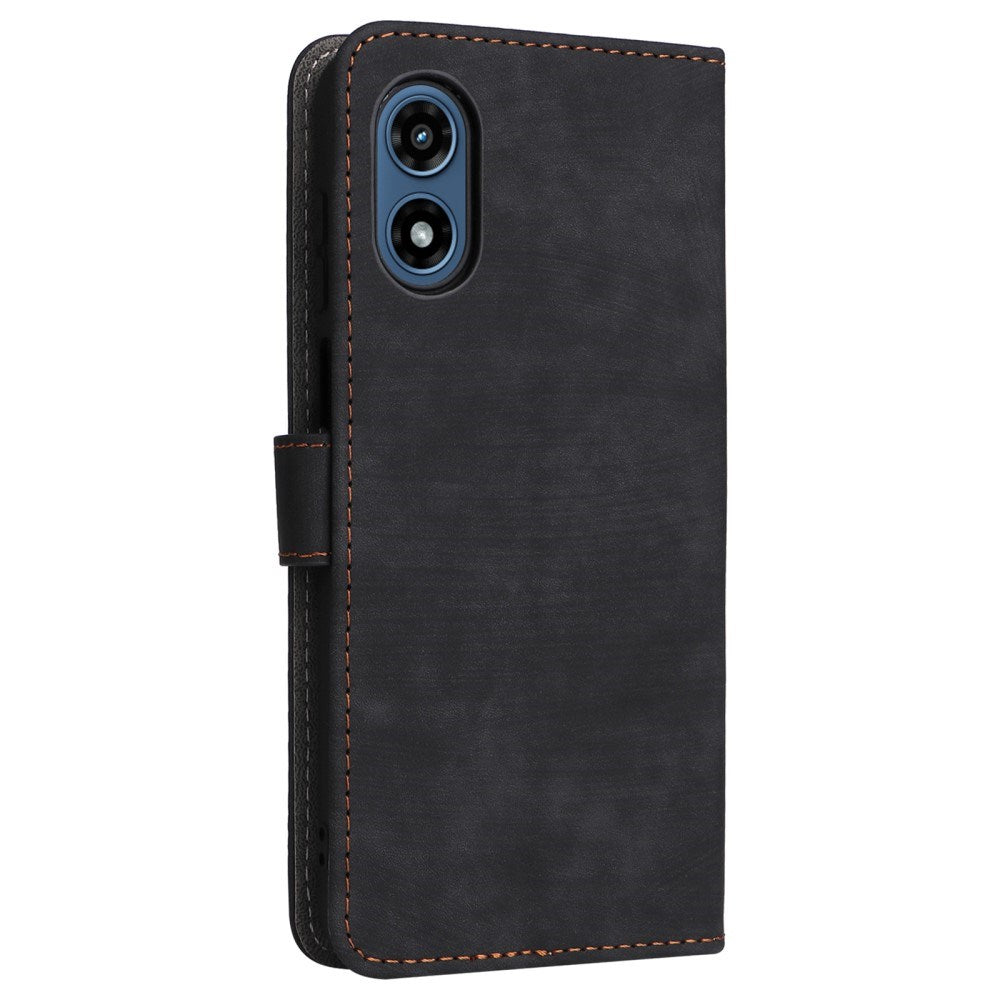 EIDERWOOD Motorola Moto G Play (2024) Læder Flip Cover m. Pung & Strop - Sort