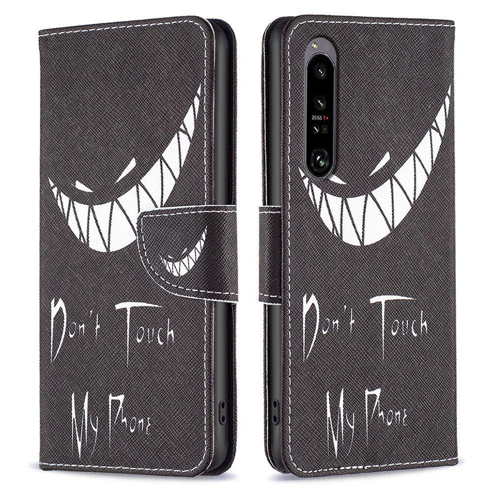 EIDERWOOD Sony Xperia 1 VI Læder Flip Cover m. Pung & Ståfunktion - "Don't Touch My Phone"