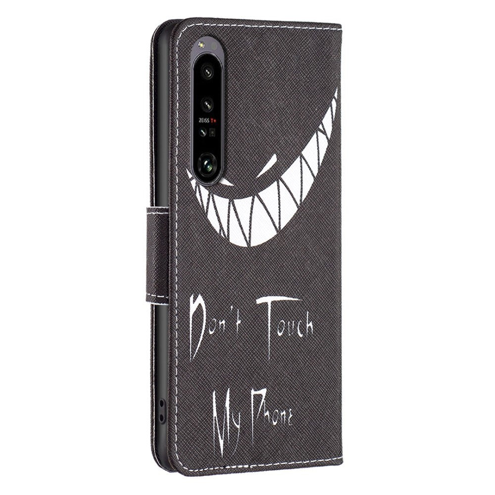 EIDERWOOD Sony Xperia 1 VI Læder Flip Cover m. Pung & Ståfunktion - "Don't Touch My Phone"