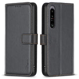 EIDERWOOD Sony Xperia 1 VI Kunst Læder Flip Cover m. Ståfunktion & Kortholder - Sort