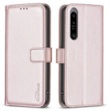 EIDERWOOD Sony Xperia 1 VI Kunst Læder Flip Cover m. Ståfunktion & Kortholder - Rose Gold